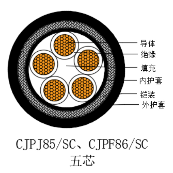铜芯交联聚乙烯绝缘低烟无卤船用控制电缆-CKJPJ85/SC-150/250V、CKJPF86/SC-150/250V